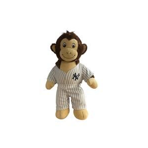 Build A Bear Monkey Yankees Plush Pinstripe Baseball Outfit Cute Gift